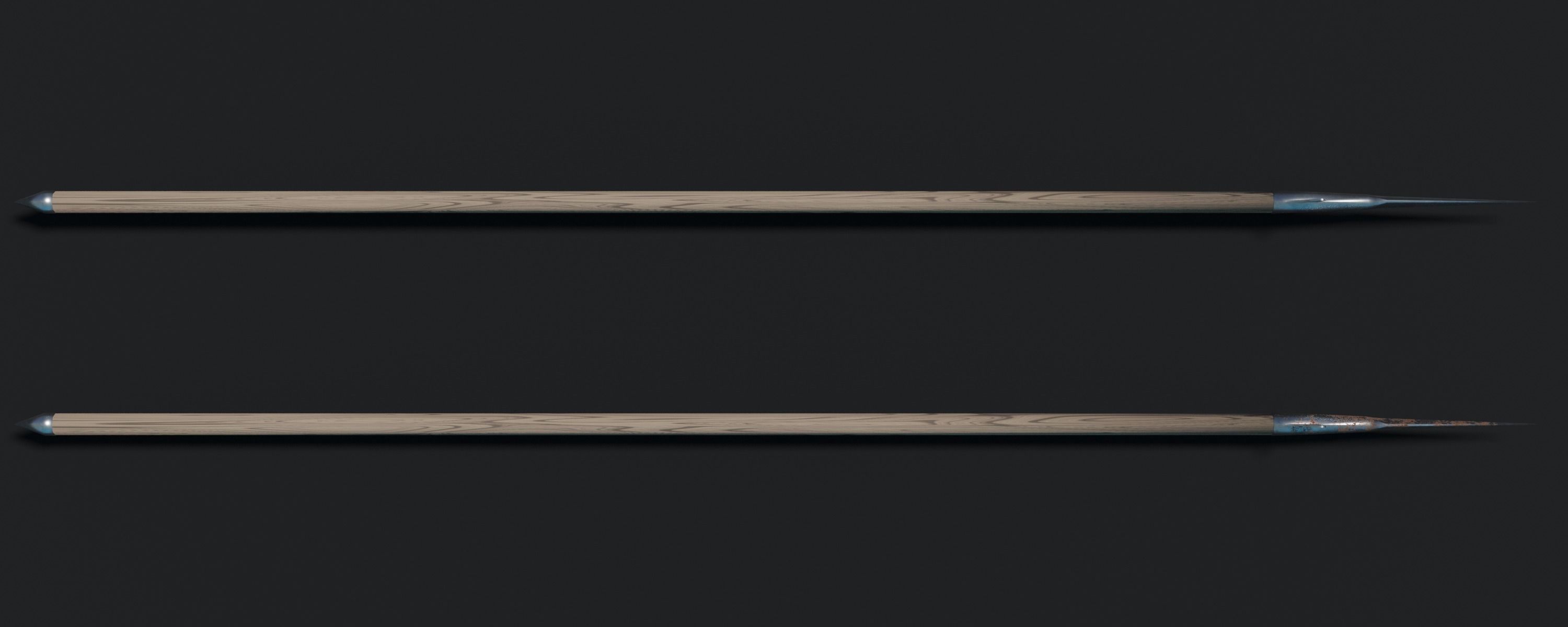 Medieval Winged Spear Low-poly 3D model_5