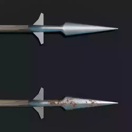 Medieval Winged Spear Low-poly 3D model