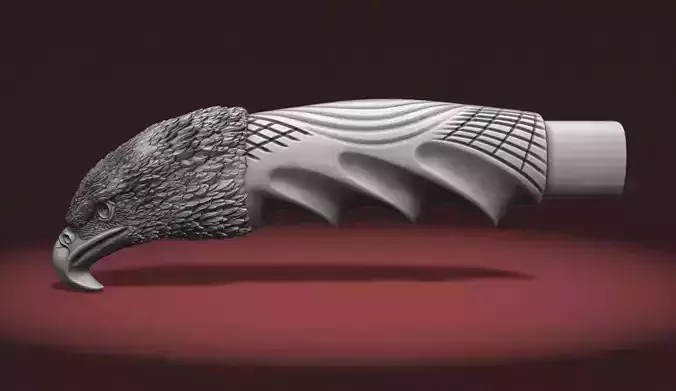 Eagle Head Knife Handle 3D print model