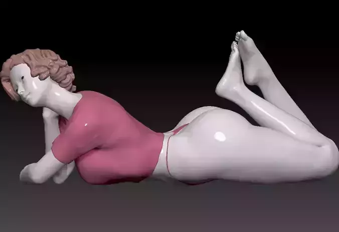RELAXING GIRL 3D print model