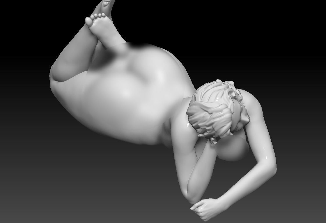 RELAXING GIRL 3D print model_3