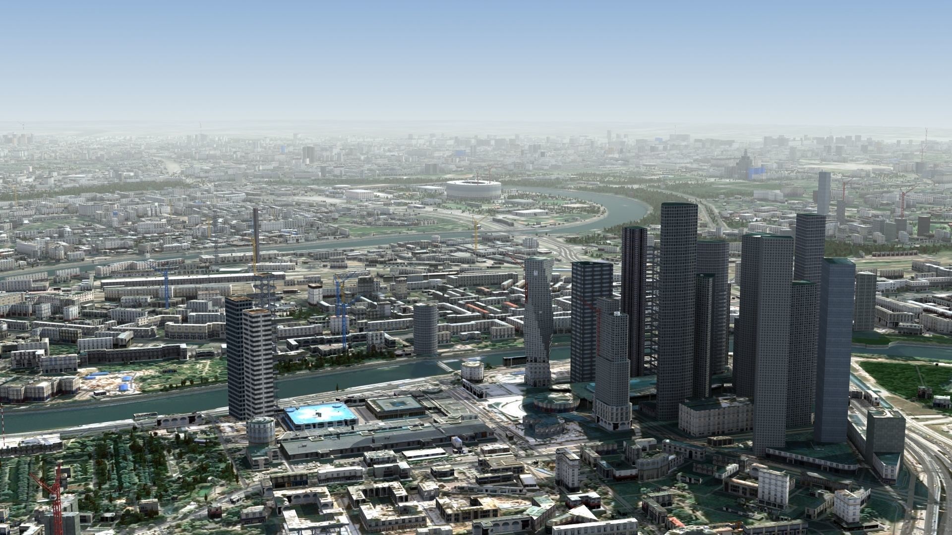 Moscow City Russia Low-poly 3D model_10