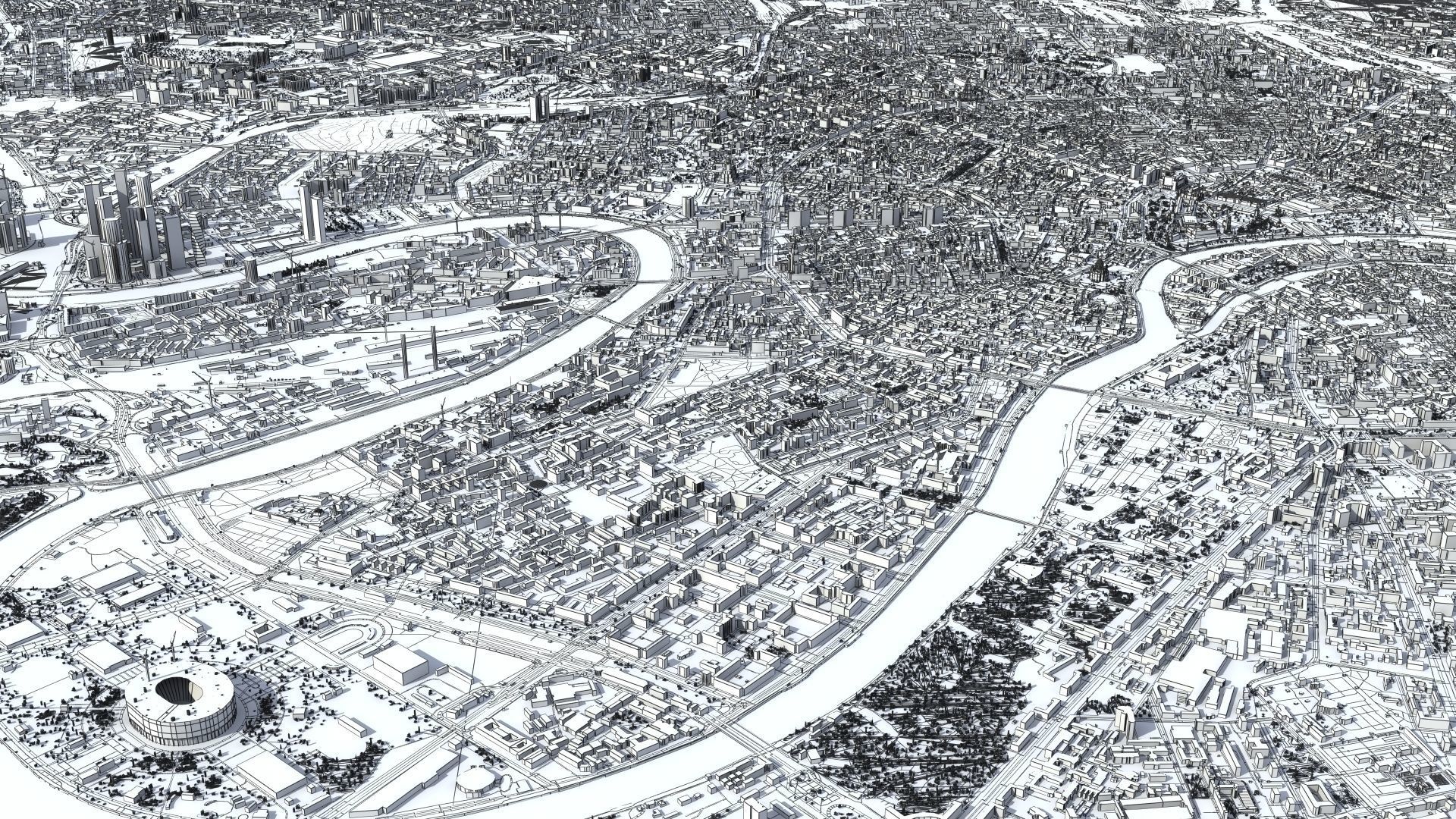 Moscow City Russia Low-poly 3D model_55