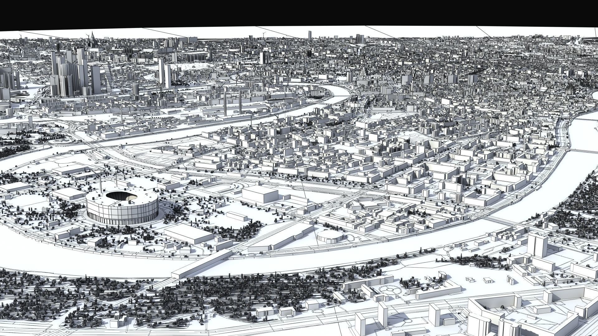 Moscow City Russia Low-poly 3D model_57