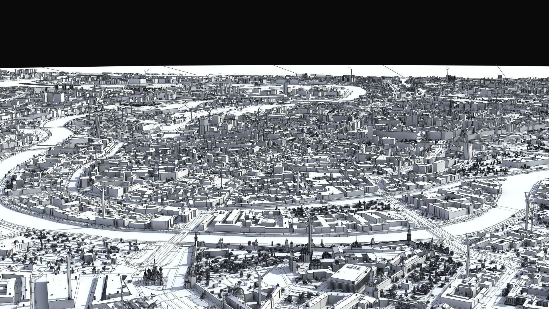 Moscow City Russia Low-poly 3D model_41