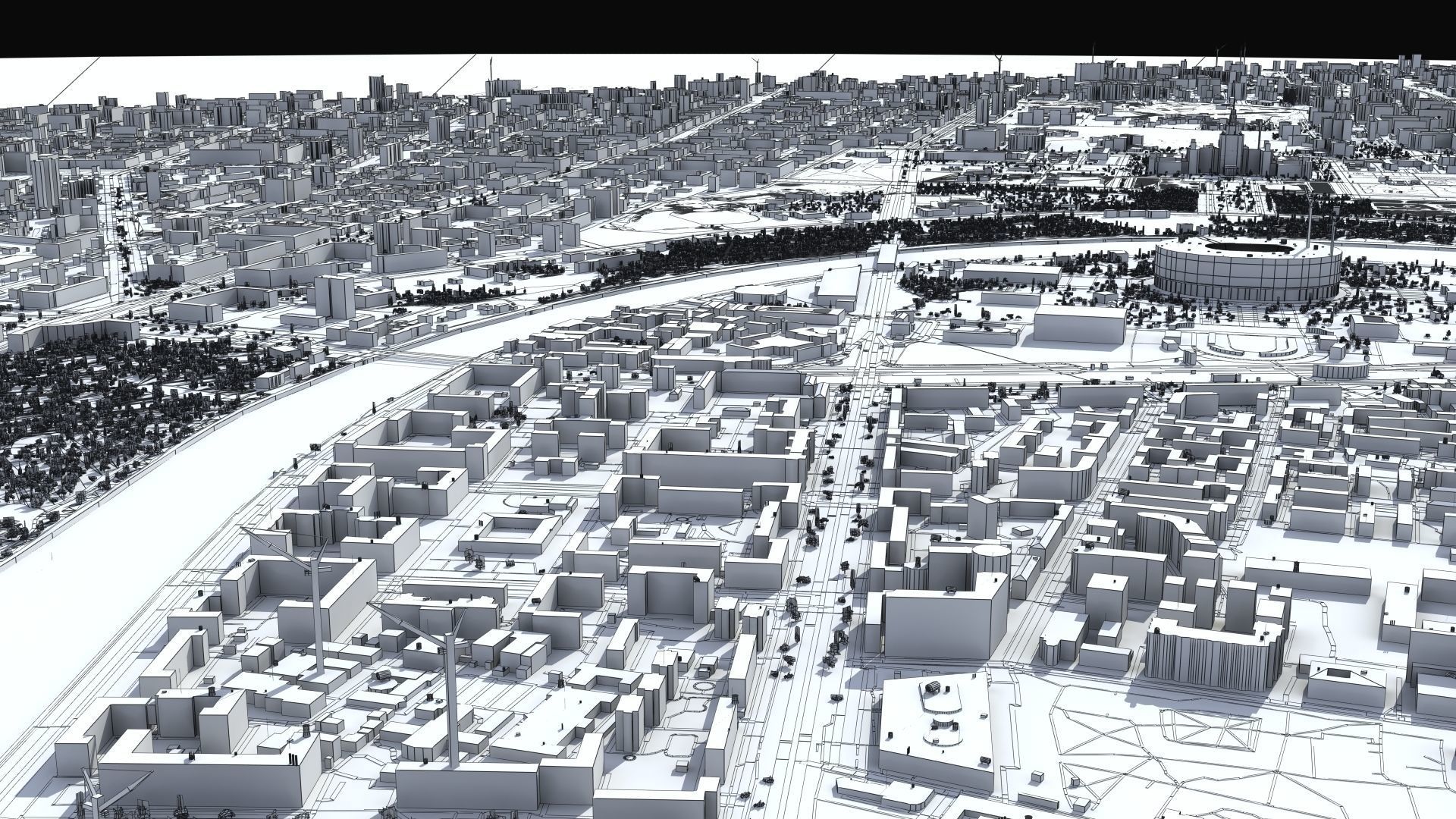 Moscow City Russia Low-poly 3D model_32