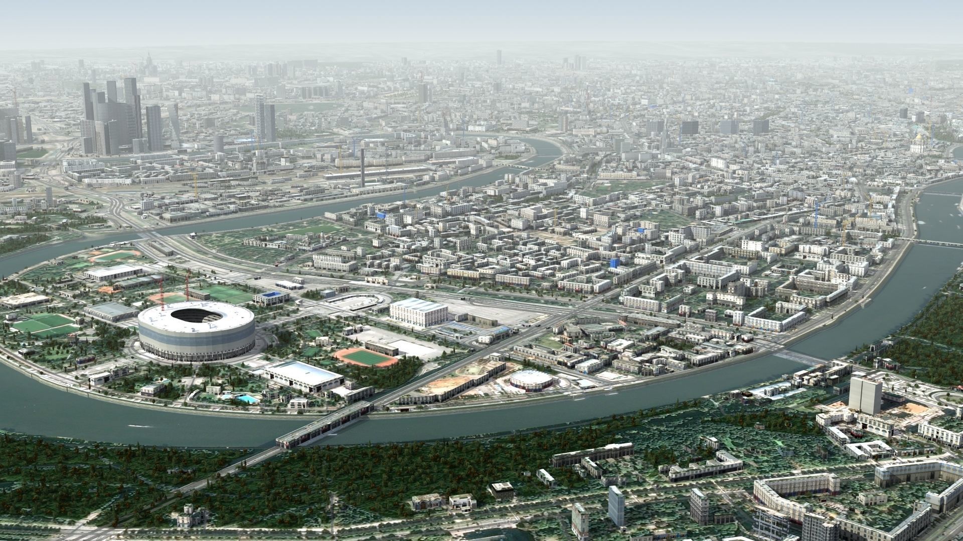 Moscow City Russia Low-poly 3D model_28