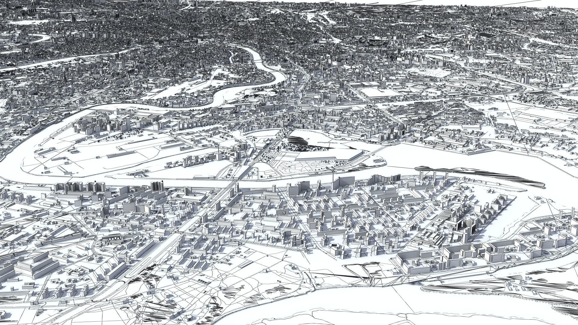 Moscow City Russia Low-poly 3D model_53