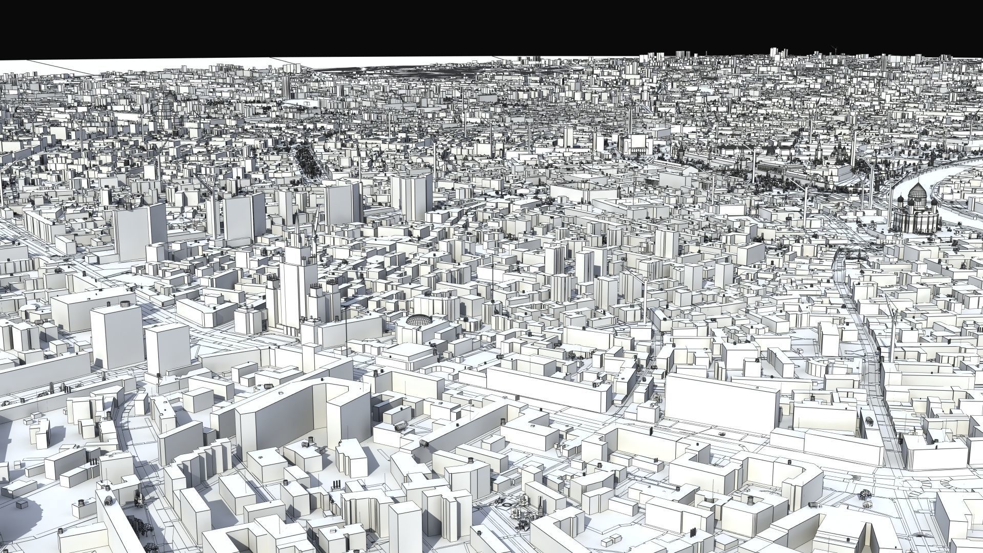 Moscow City Russia Low-poly 3D model_54
