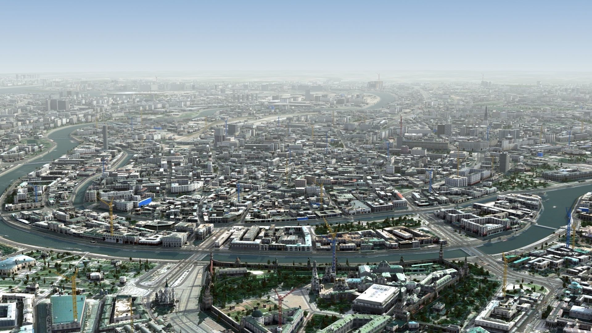 Moscow City Russia Low-poly 3D model_12