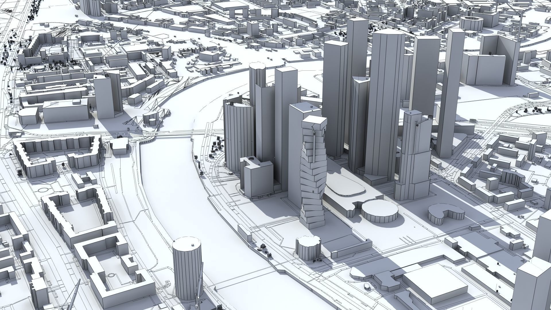 Moscow City Russia Low-poly 3D model_49