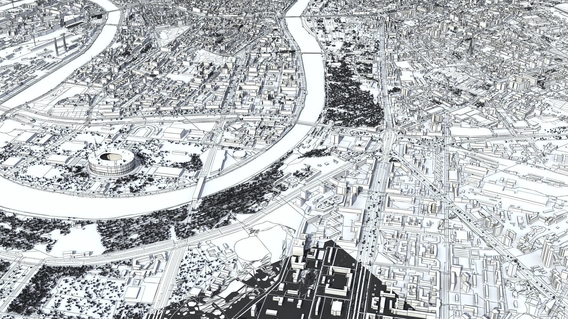 Moscow City Russia Low-poly 3D model_47