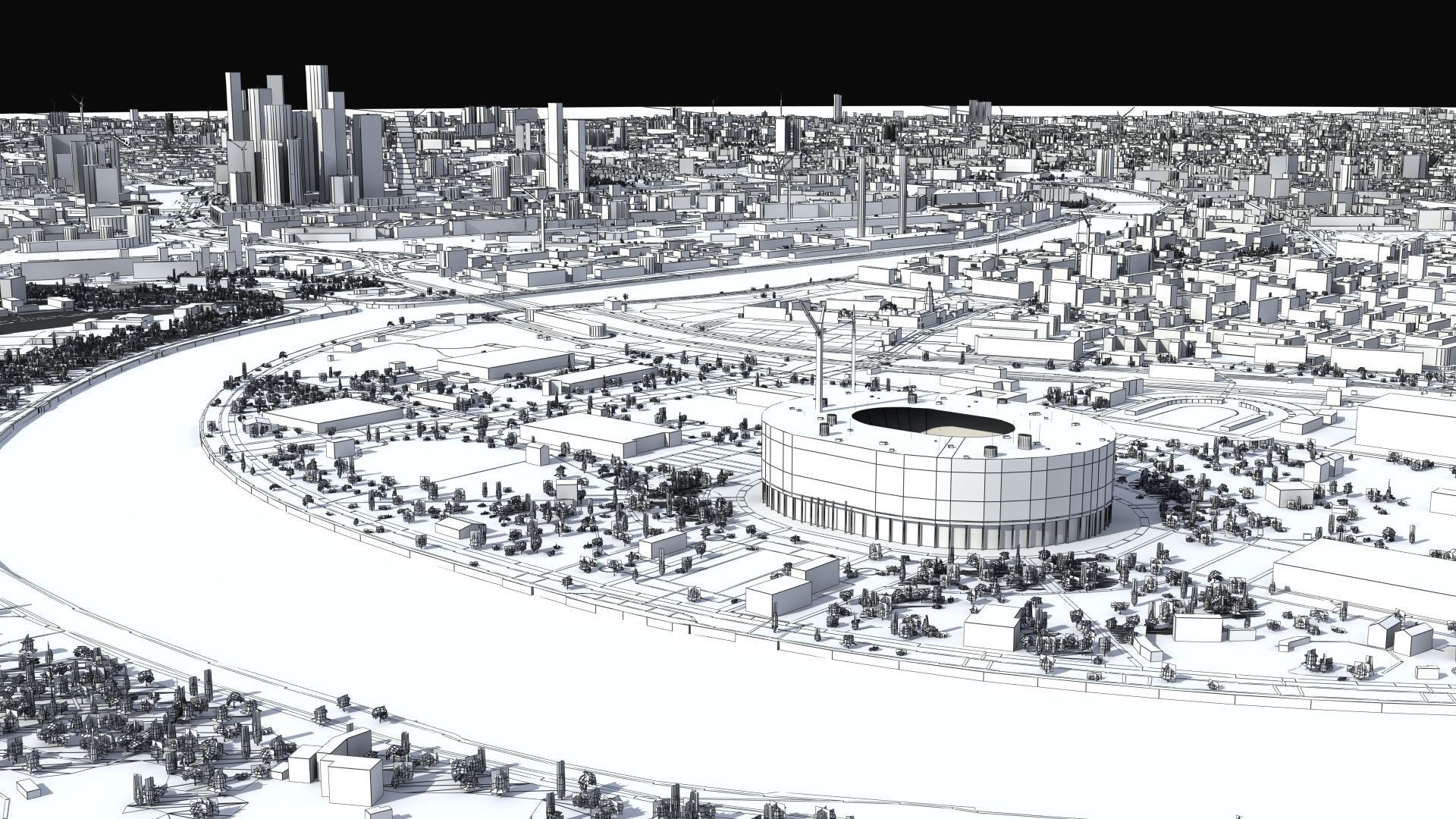 Moscow City Russia Low-poly 3D model_30