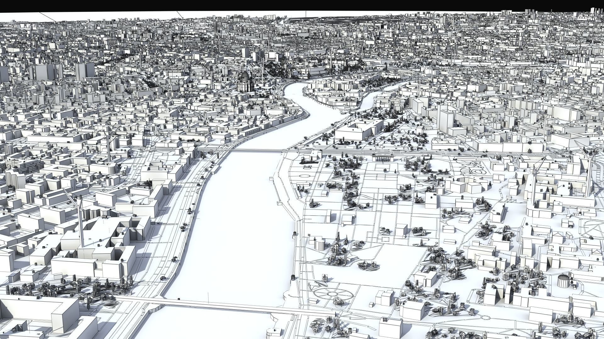 Moscow City Russia Low-poly 3D model_36