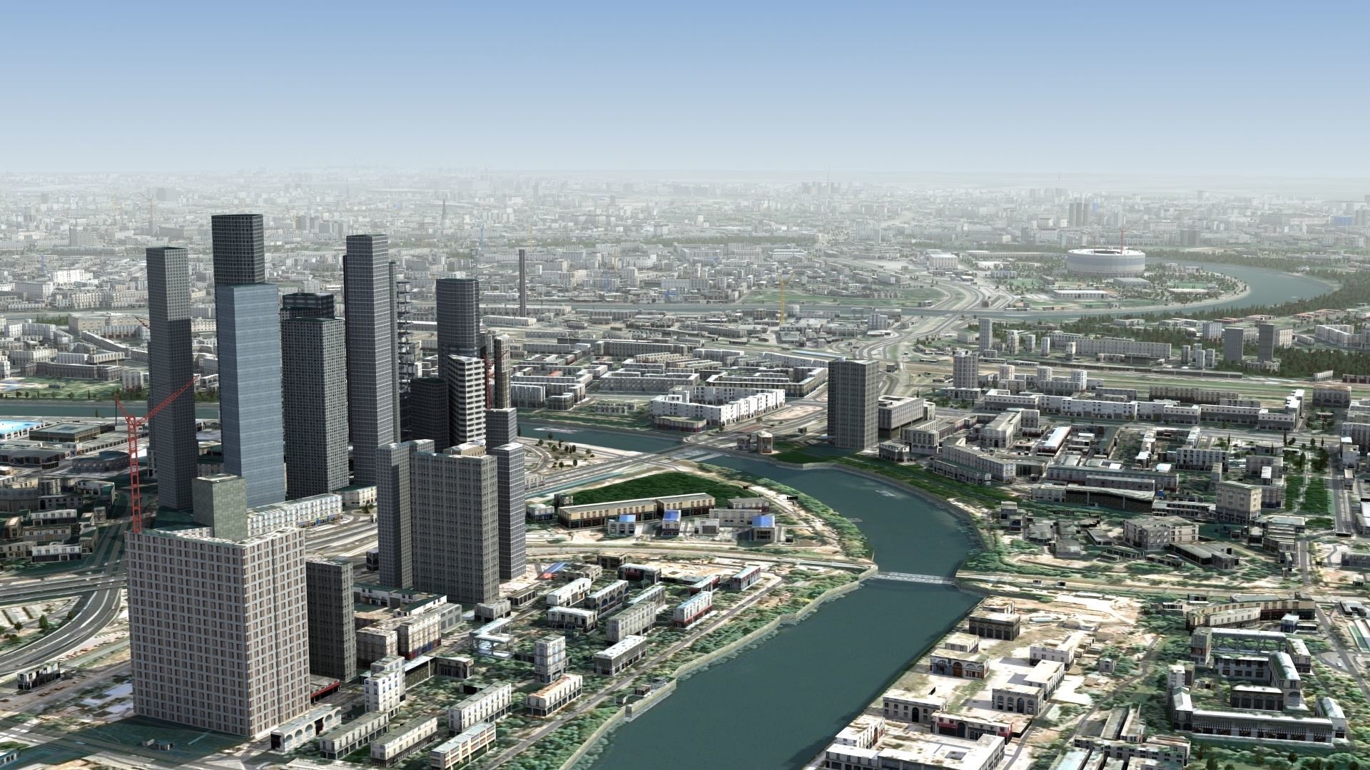 Moscow City Russia Low-poly 3D model_9