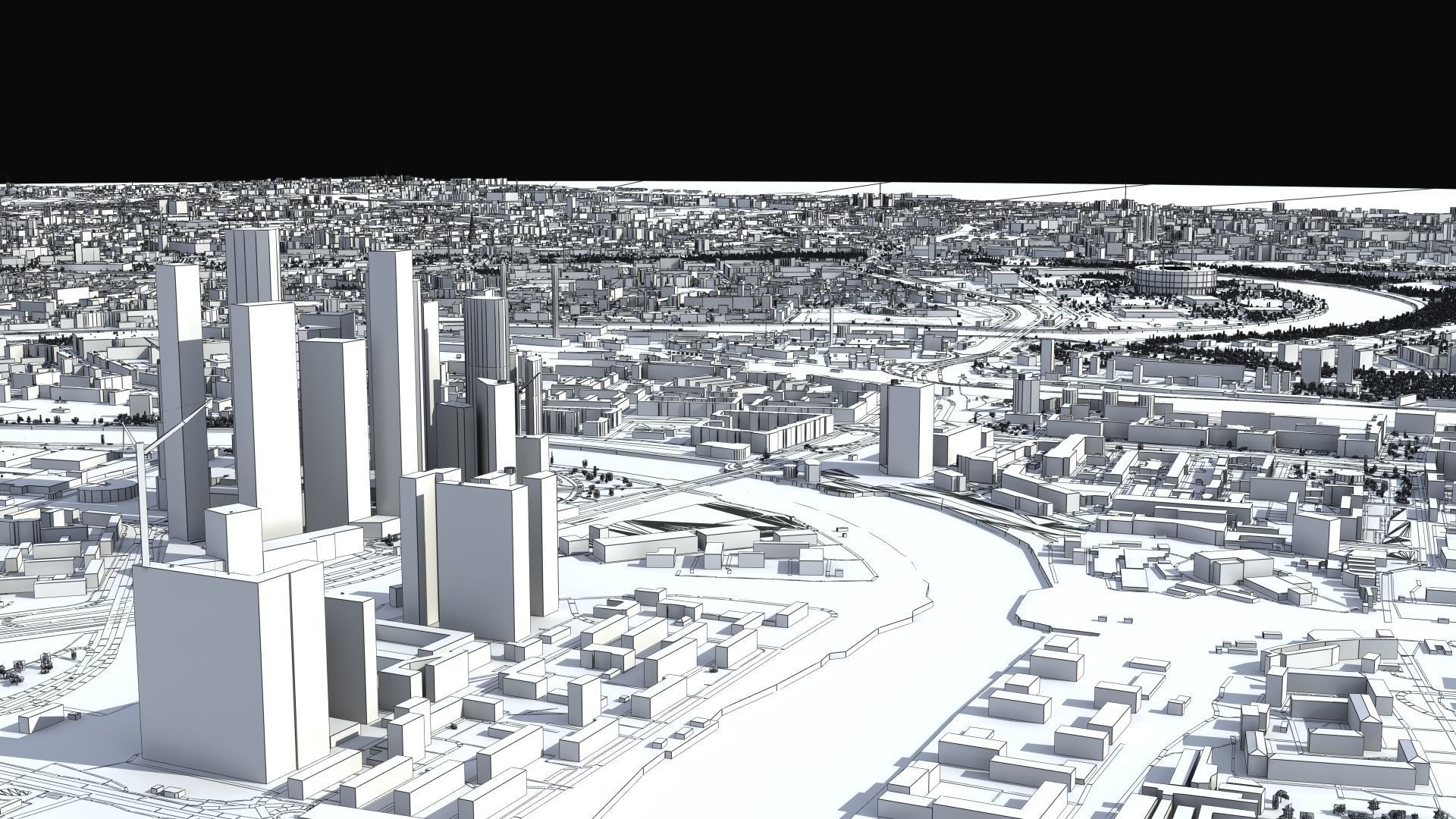 Moscow City Russia Low-poly 3D model_38