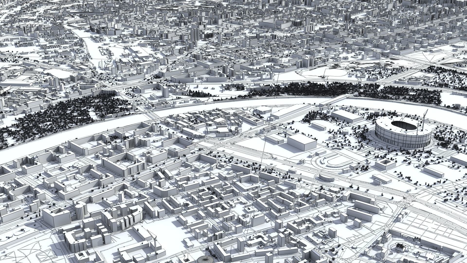 Moscow City Russia Low-poly 3D model_33