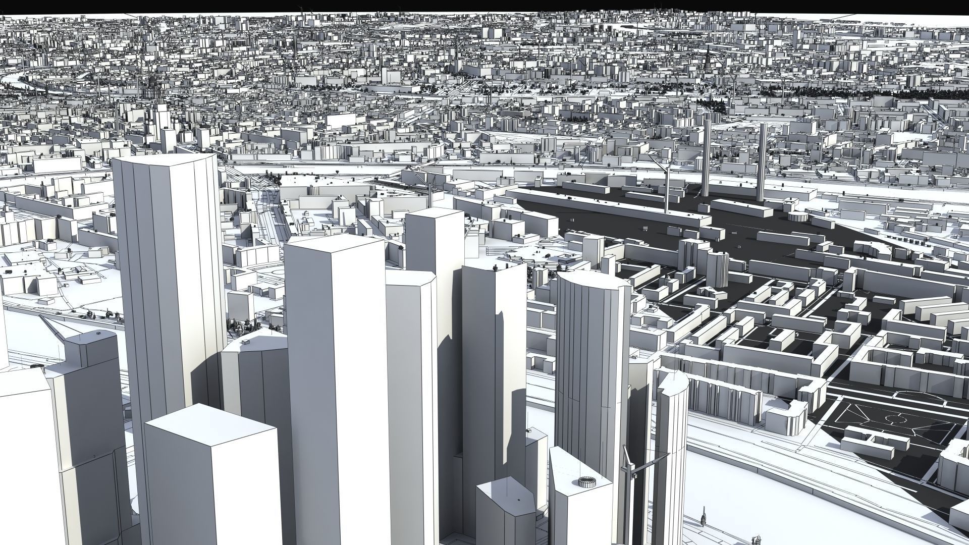 Moscow City Russia Low-poly 3D model_40