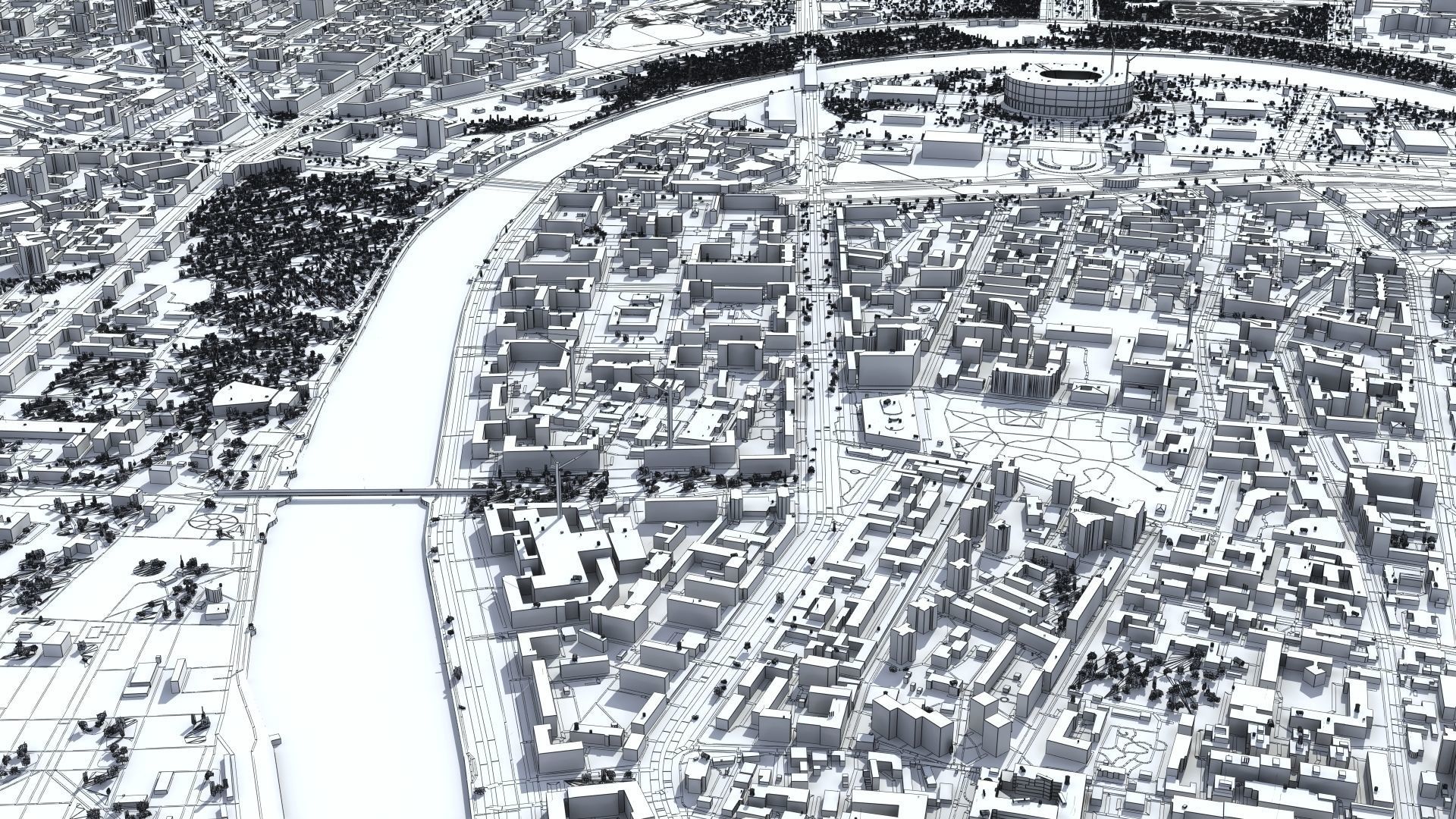 Moscow City Russia Low-poly 3D model_34