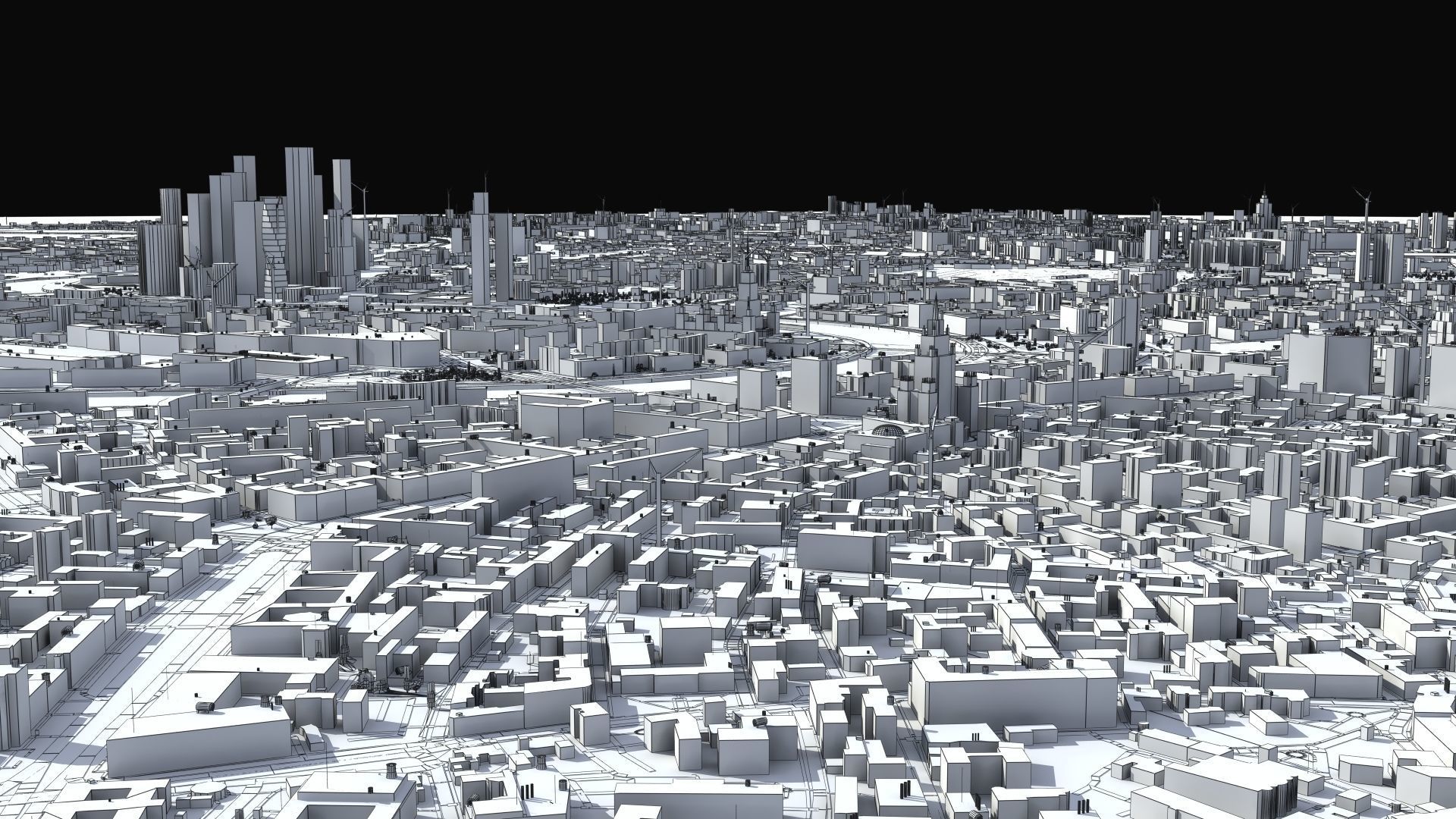 Moscow City Russia Low-poly 3D model_29