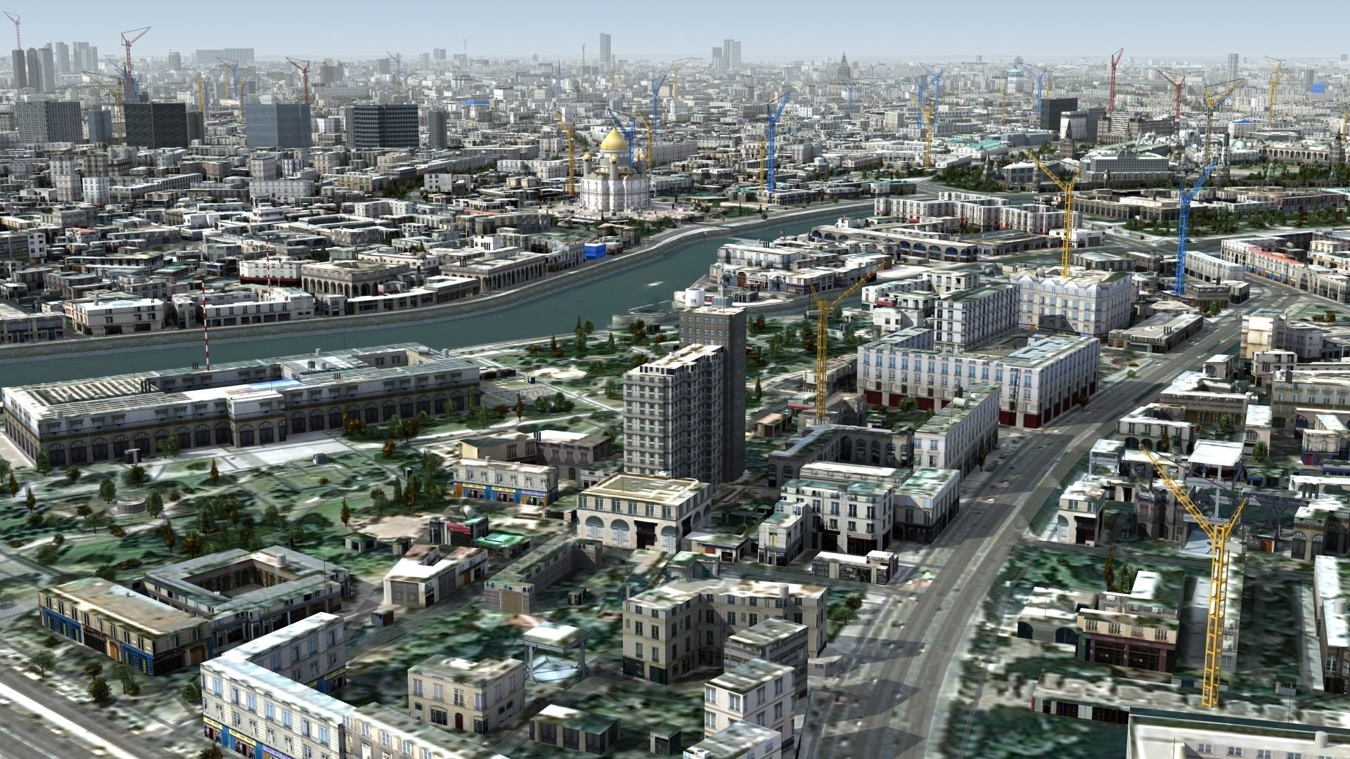 Moscow City Russia Low-poly 3D model_13
