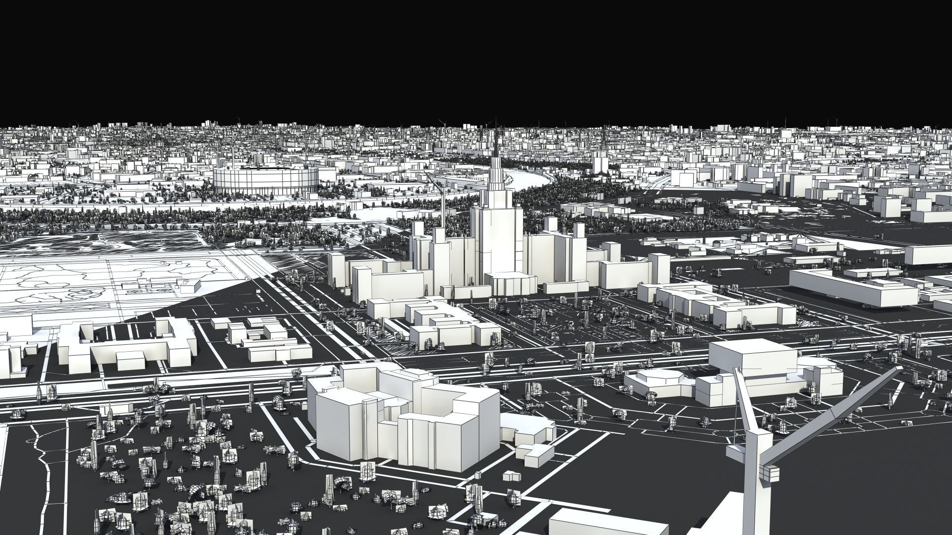 Moscow City Russia Low-poly 3D model_45