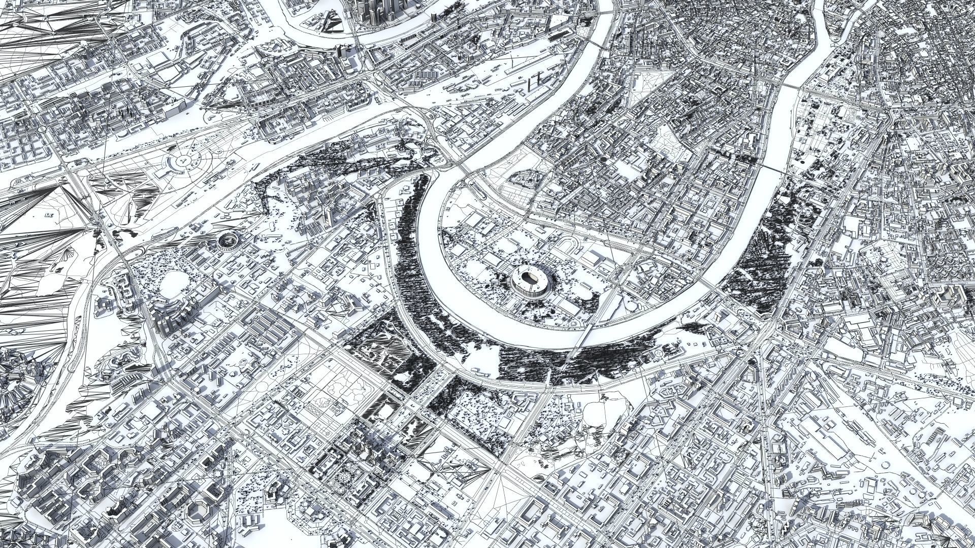 Moscow City Russia Low-poly 3D model_56