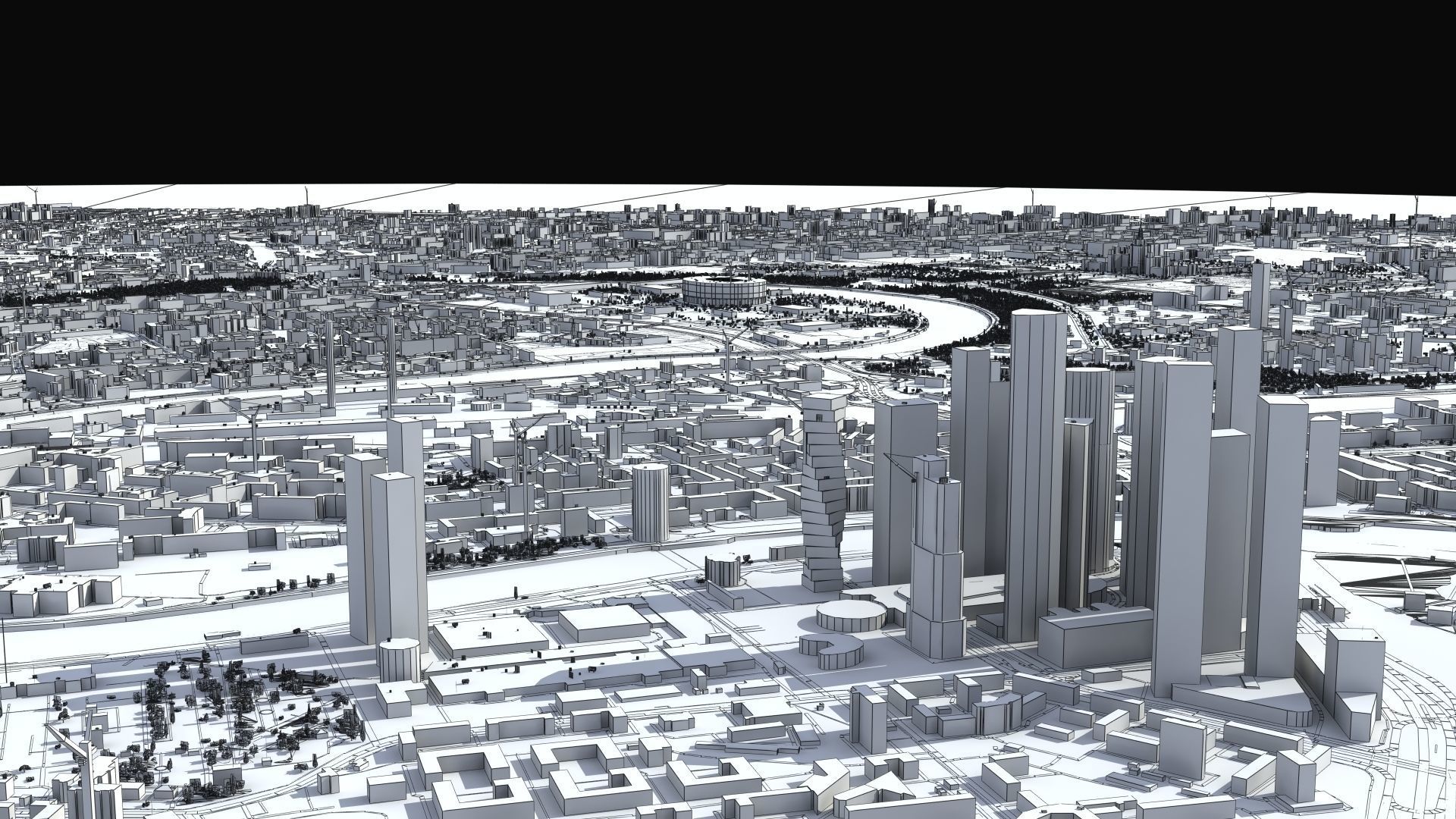 Moscow City Russia Low-poly 3D model_39