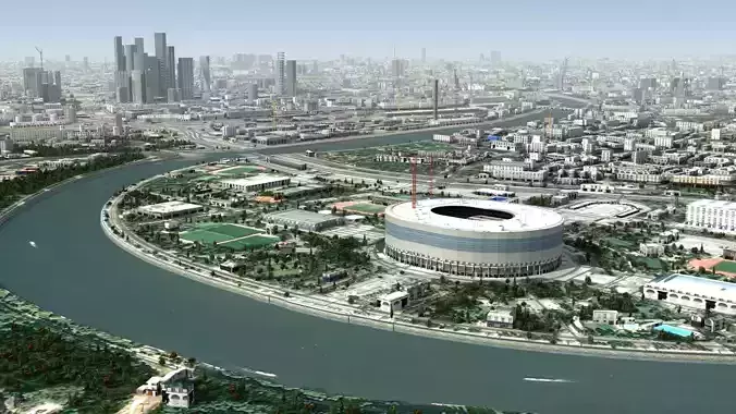 Moscow City Russia Low-poly 3D model