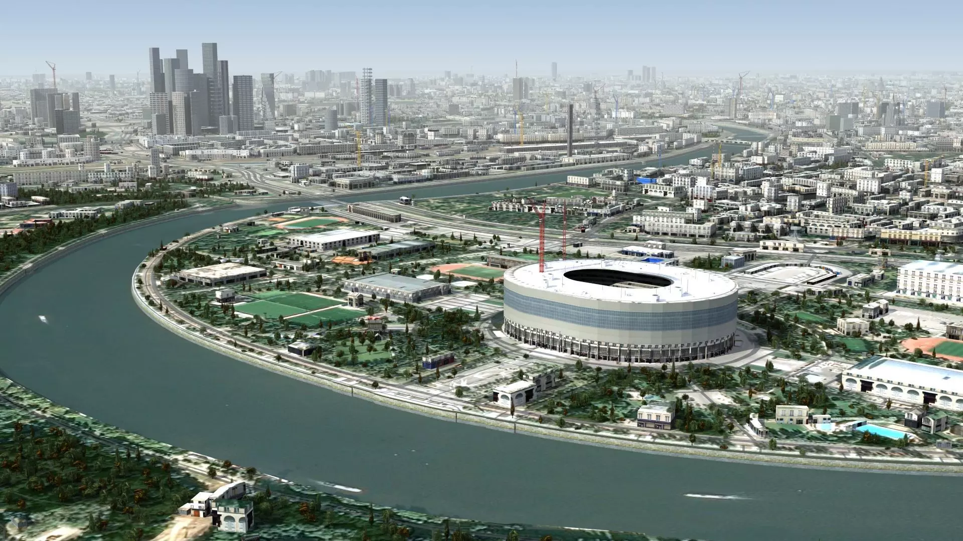 Moscow City Russia Low-poly 3D model_0