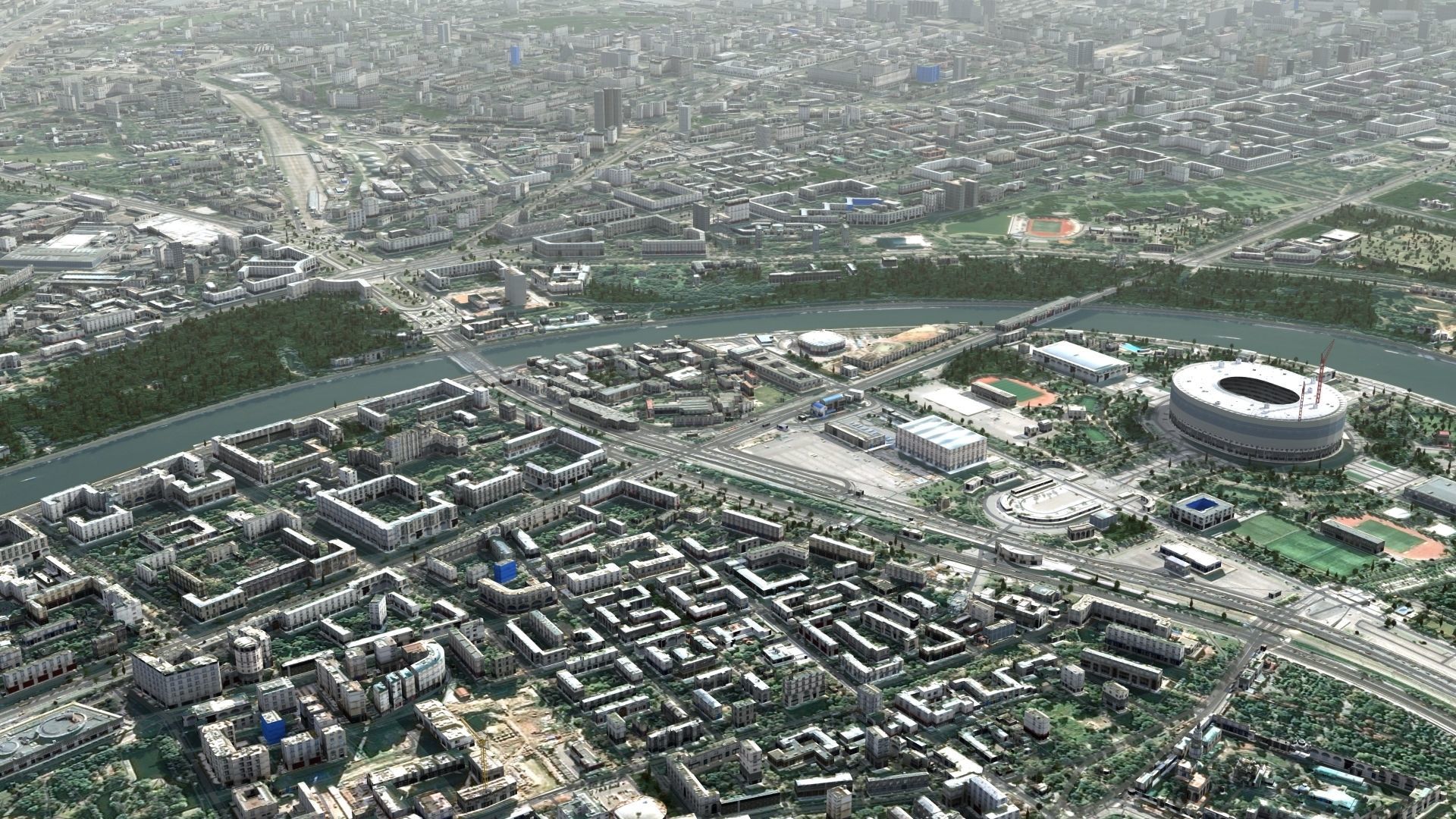 Moscow City Russia Low-poly 3D model_3