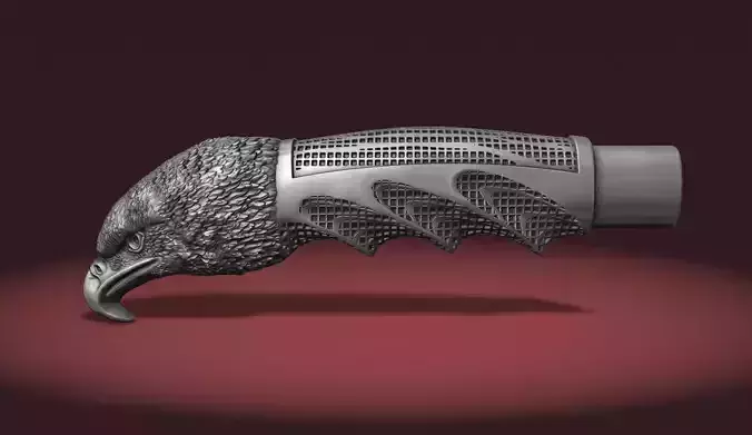 Eagle Head Knife Handle 3D print model