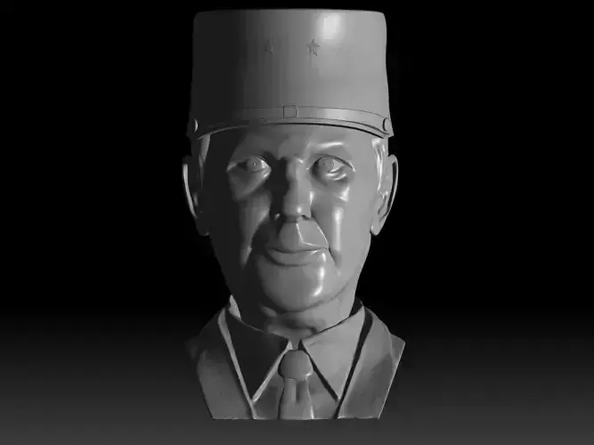 Charles de Gaulle Bust 3D print model