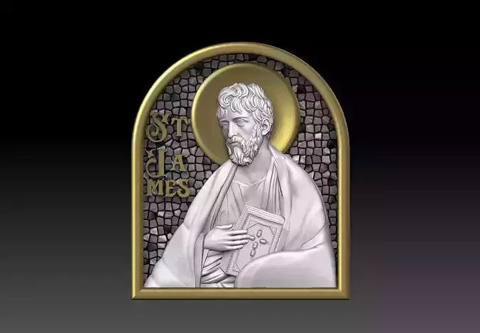 Saint James the Great  Apostle  CNC 3D PRINTING MODEL 3D print model