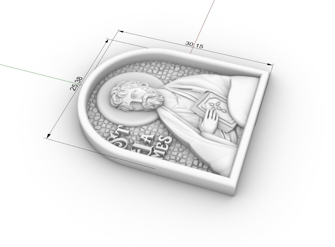 Saint James the Great  Apostle  CNC 3D PRINTING MODEL 3D print model_2