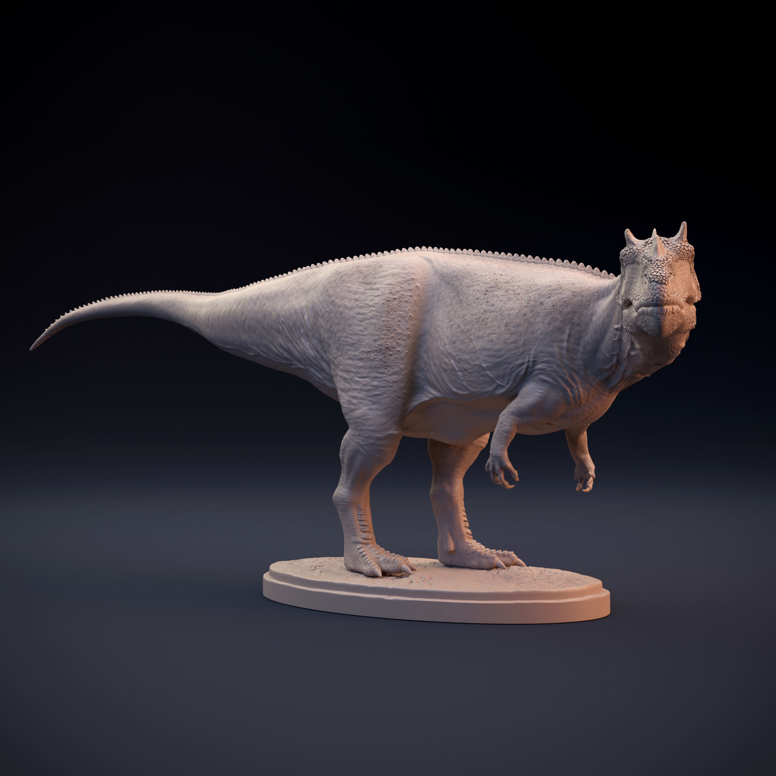Ceratosaurus dinosaur statue 3D print model_4