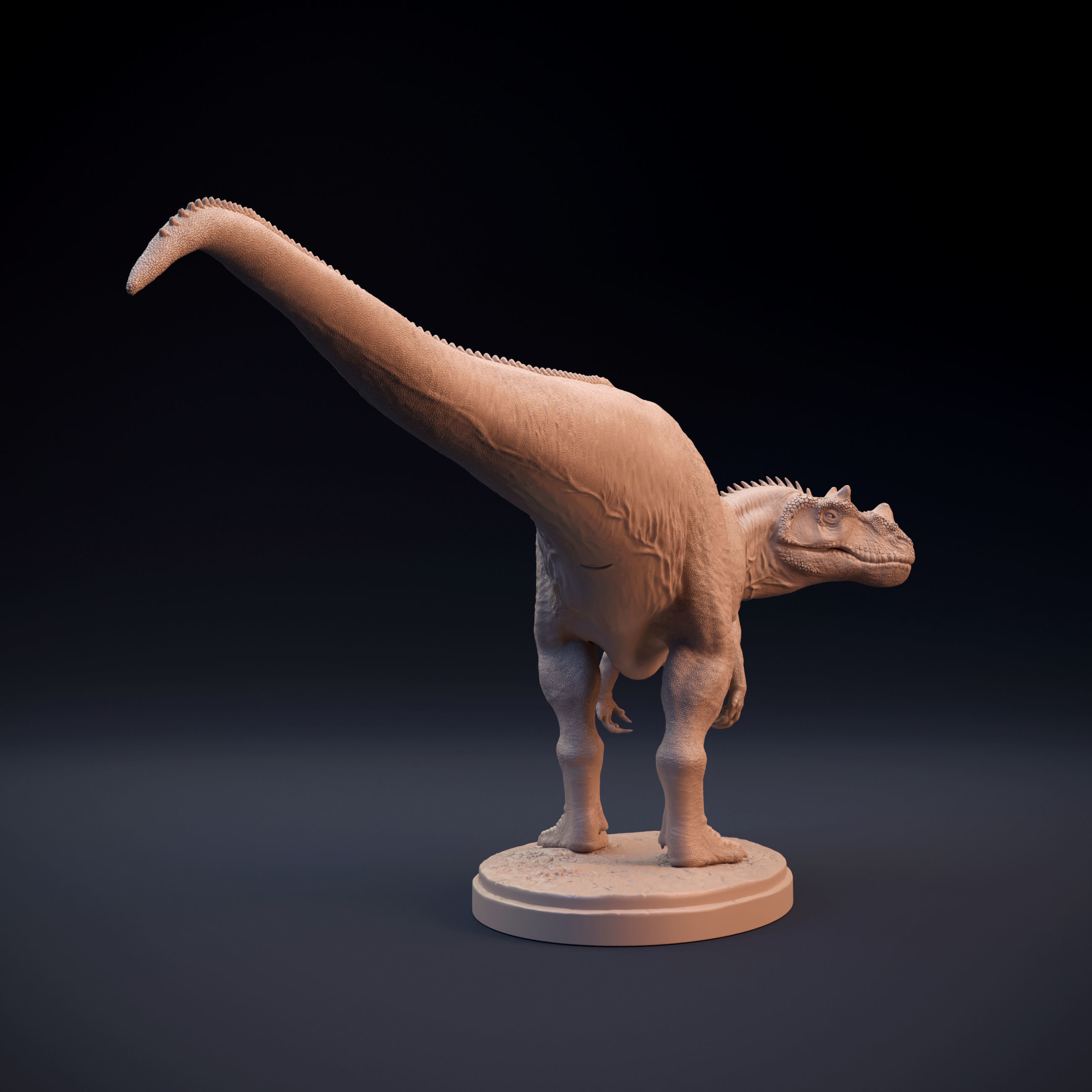 Ceratosaurus dinosaur statue 3D print model_7