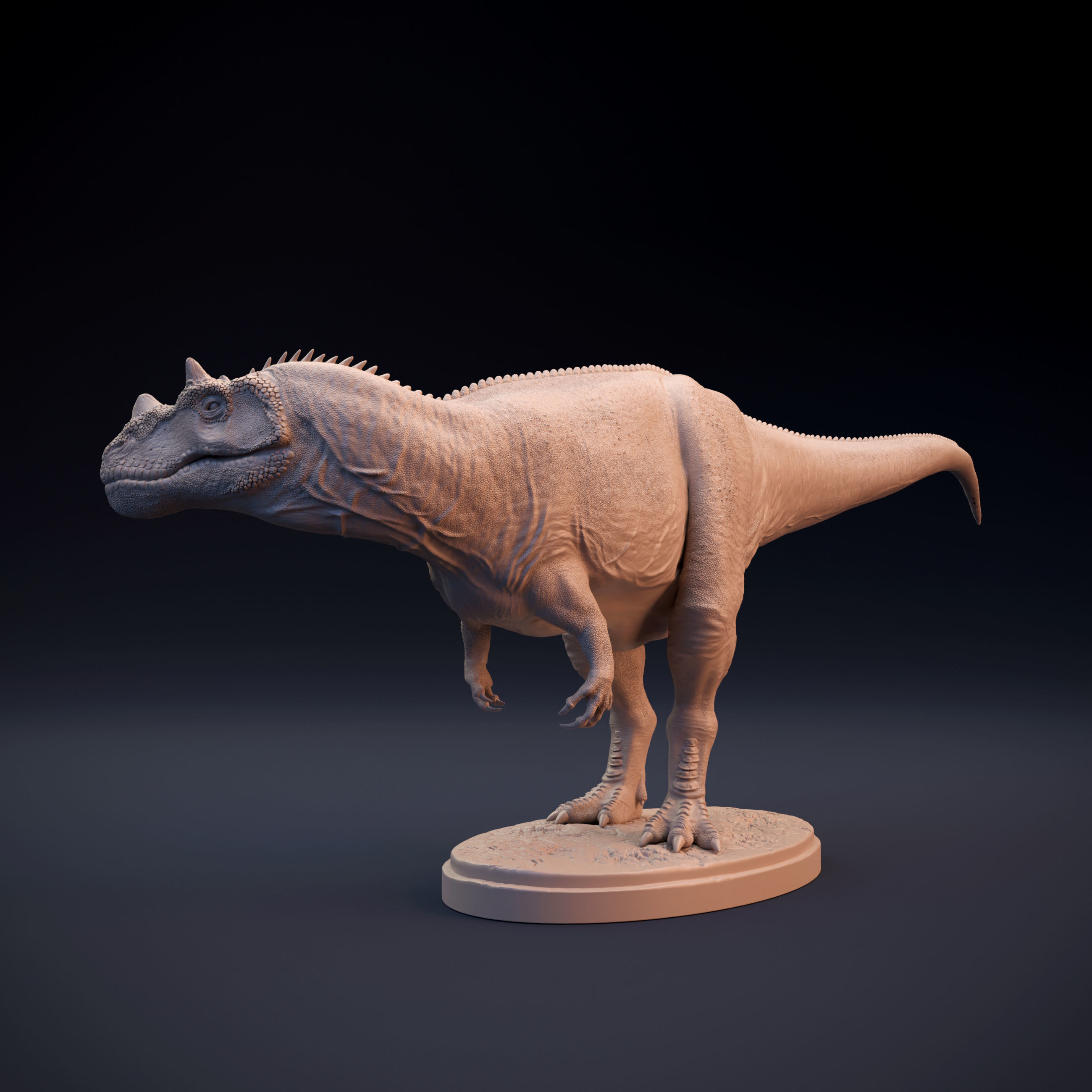 Ceratosaurus dinosaur statue 3D print model_3
