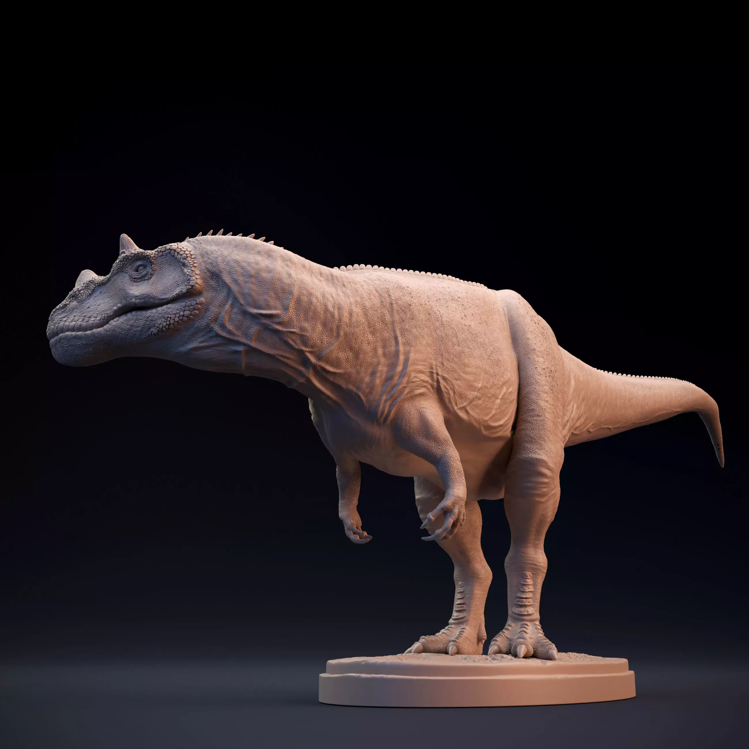 Ceratosaurus dinosaur statue 3D print model_0