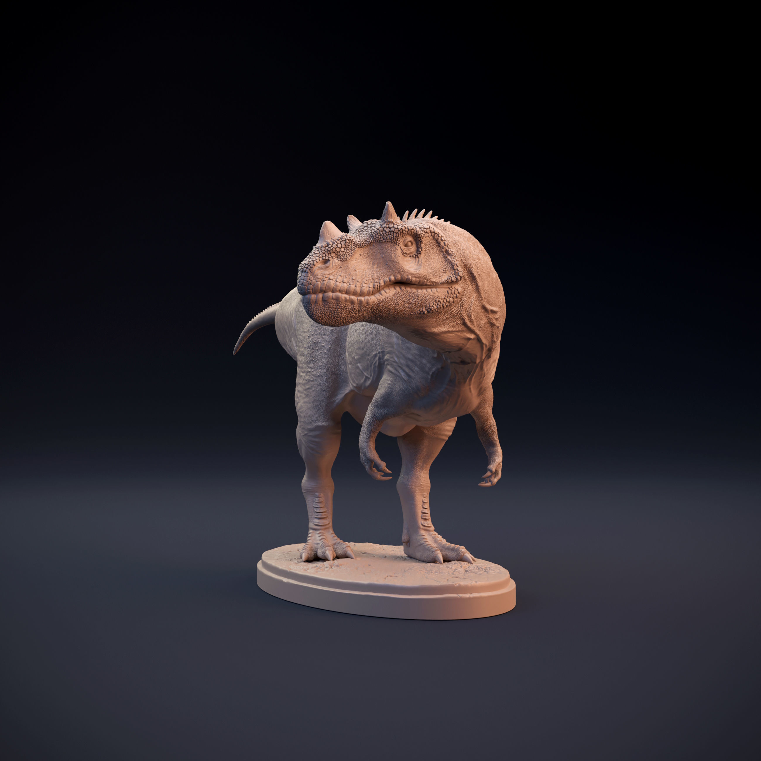 Ceratosaurus dinosaur statue 3D print model_2