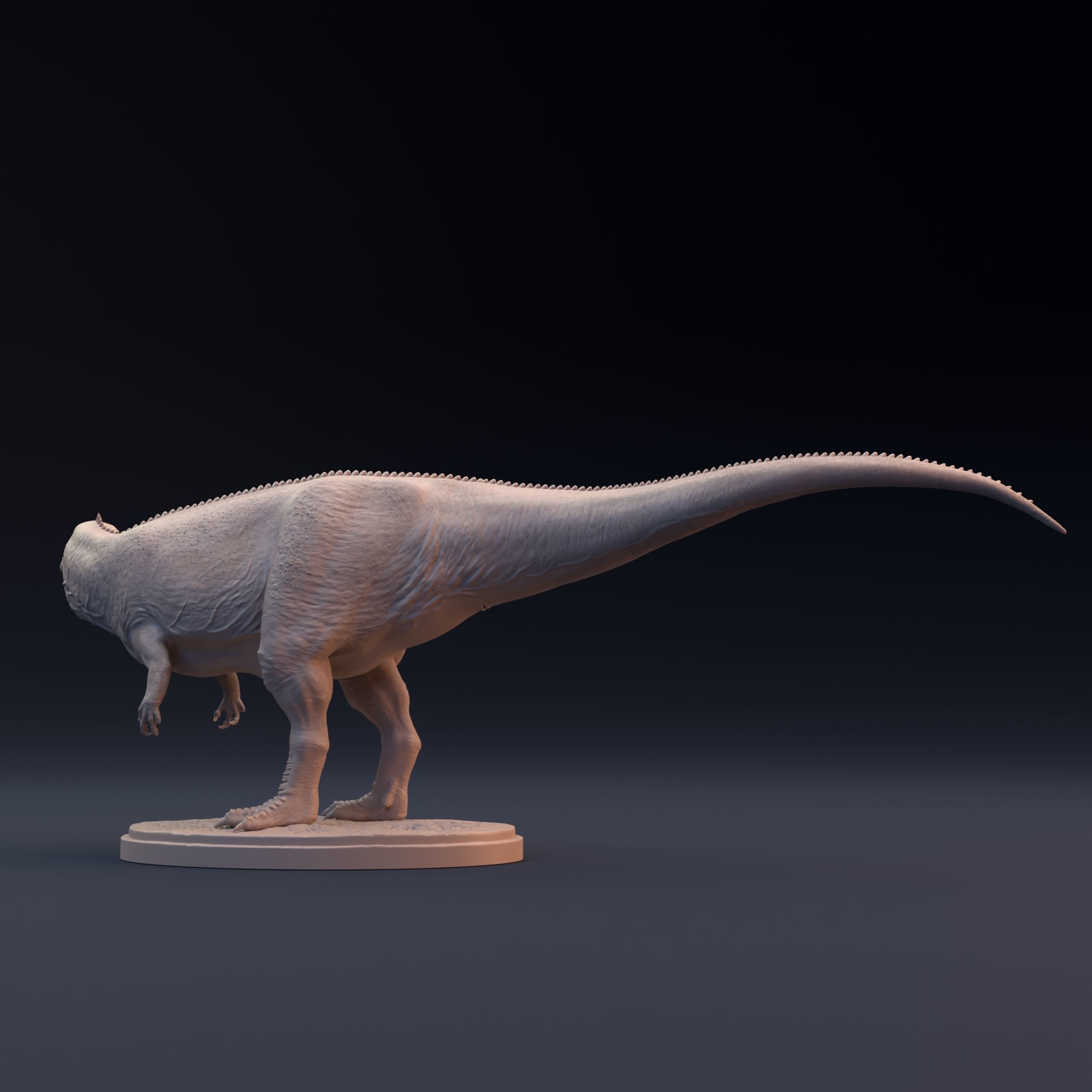 Ceratosaurus dinosaur statue 3D print model_8