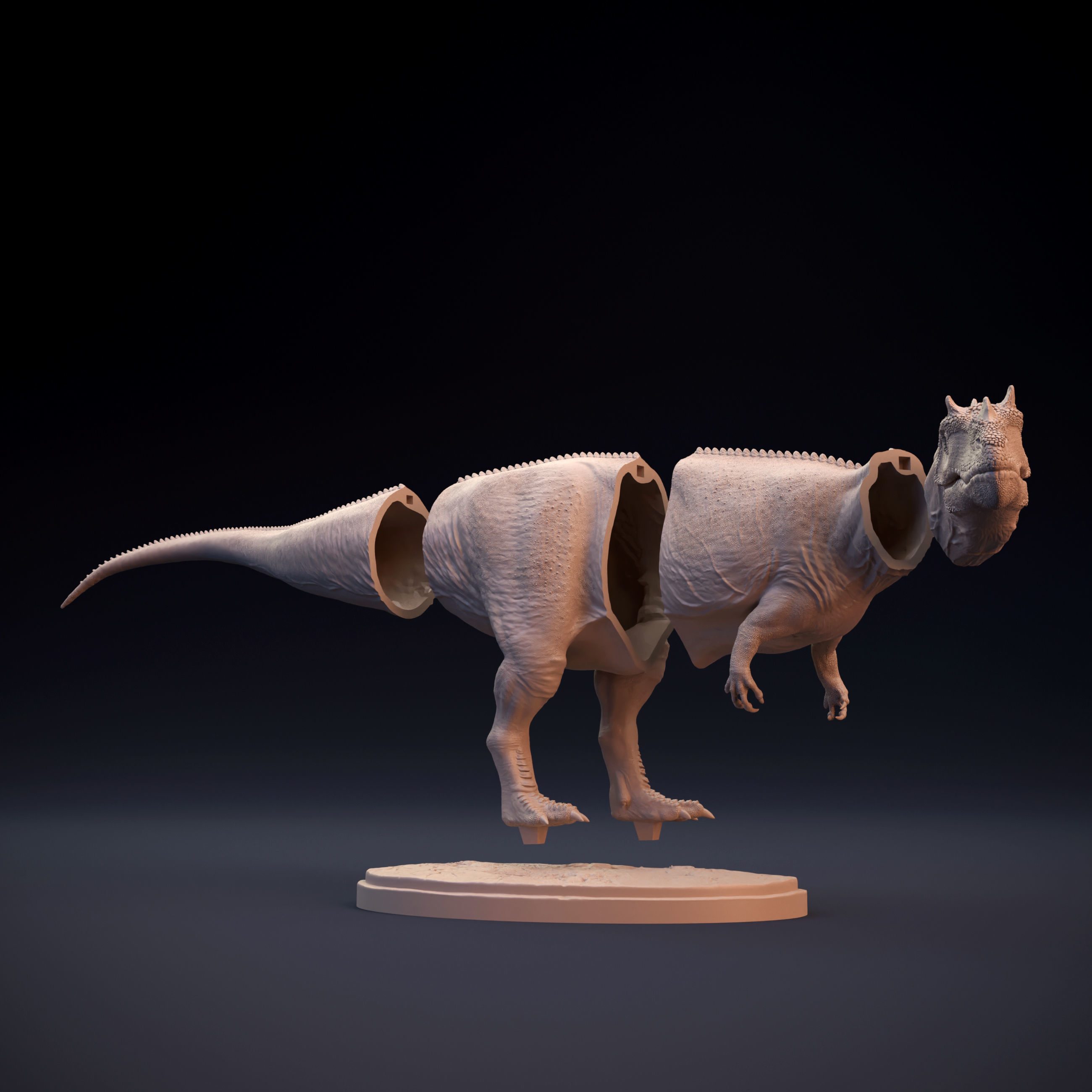 Ceratosaurus dinosaur statue 3D print model_9