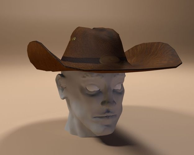 Cowboy Hat Low-poly 3D model