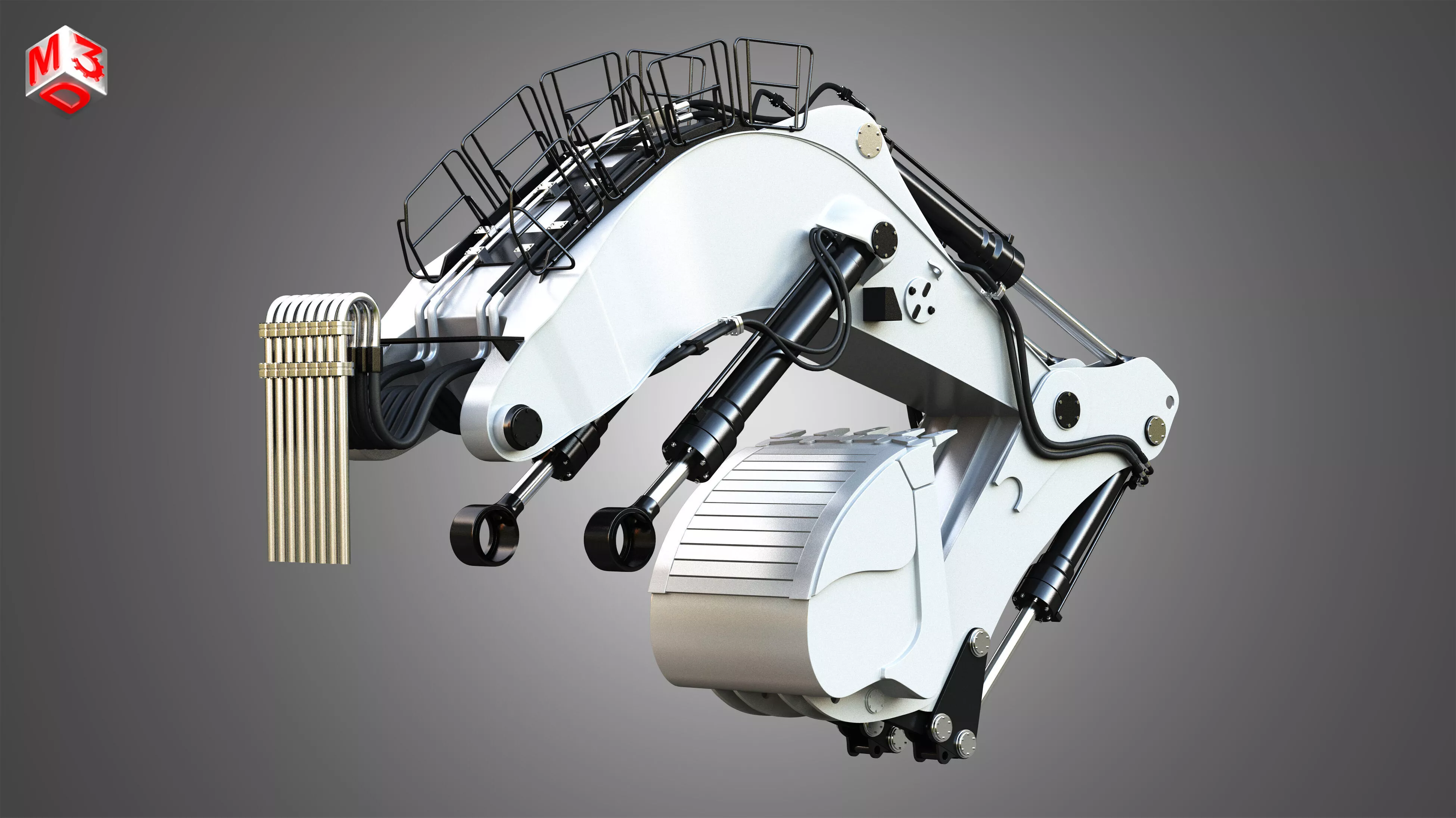 Hydraulic Excavator Arm and Bucket - Liebherr - R9250 3D model