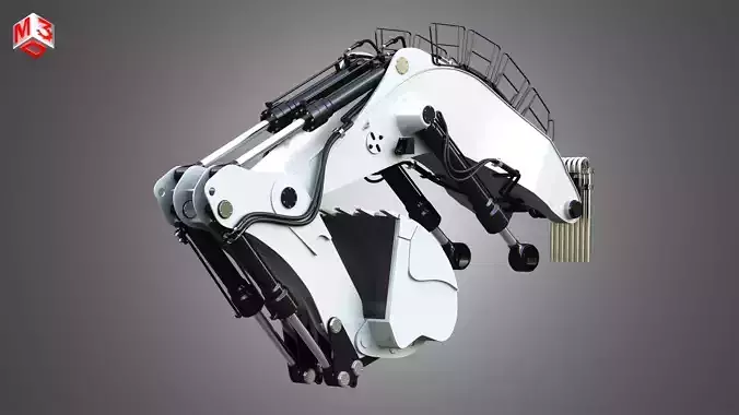 Hydraulic Excavator Arm and Bucket - Liebherr - R9250 3D model