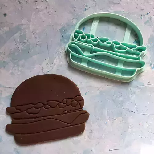 Hamburger Cookie Cutter  3D print model