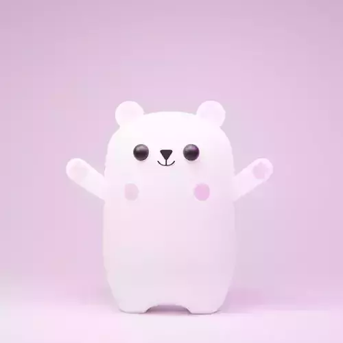 Cute Polar Bear 3D Character