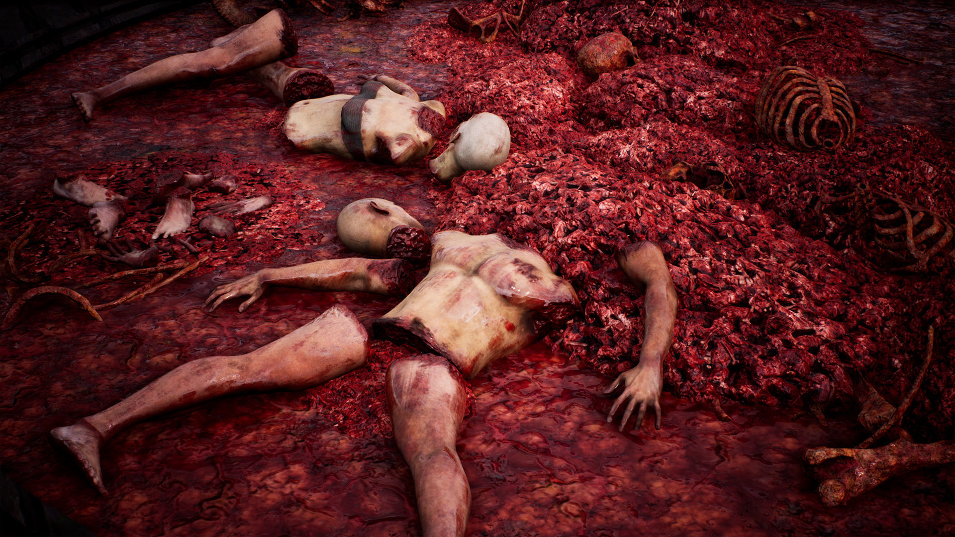 Mega body and bones parts with skulls collection Low-poly 3D model_2