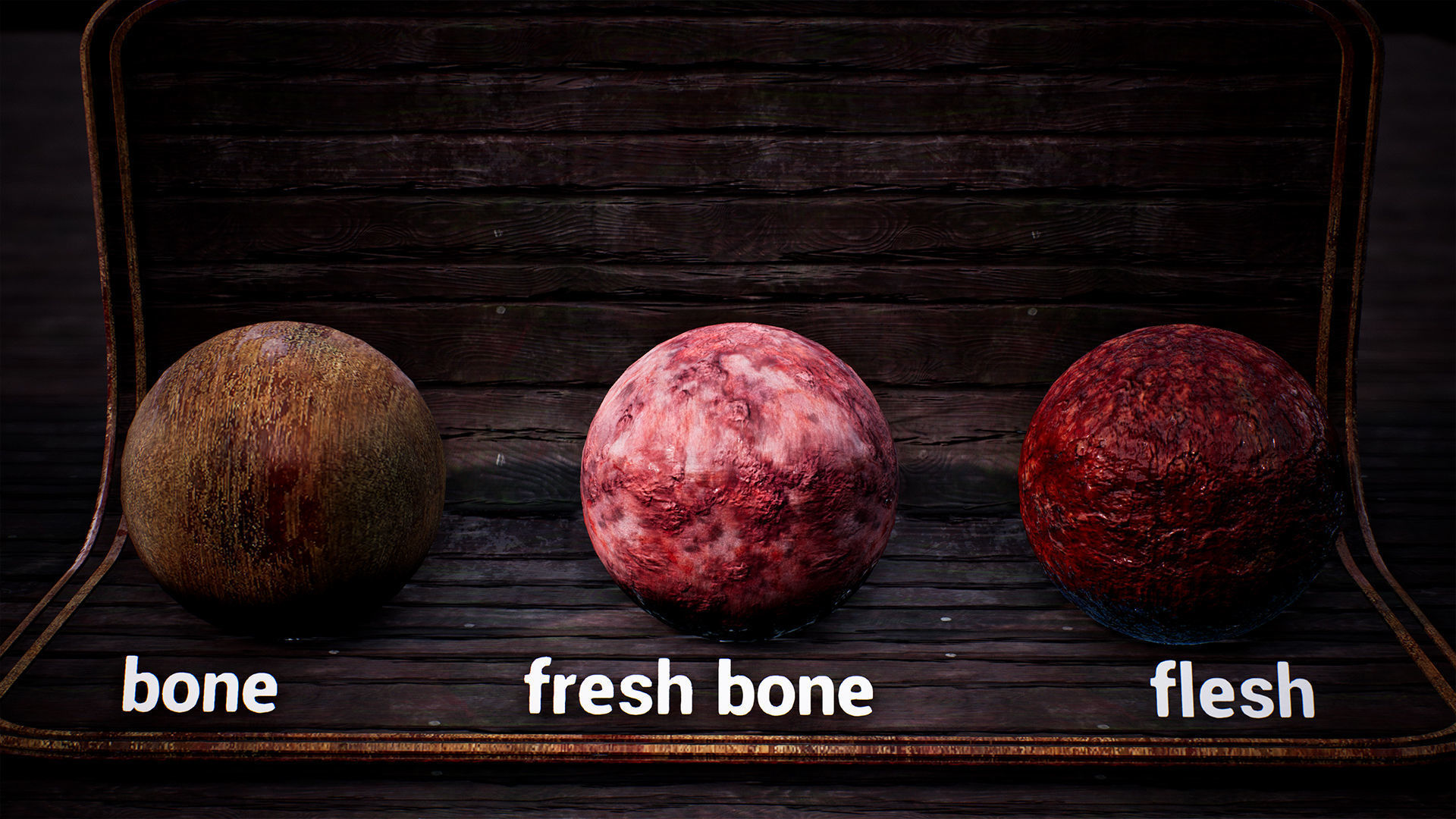 Mega body and bones parts with skulls collection Low-poly 3D model_8