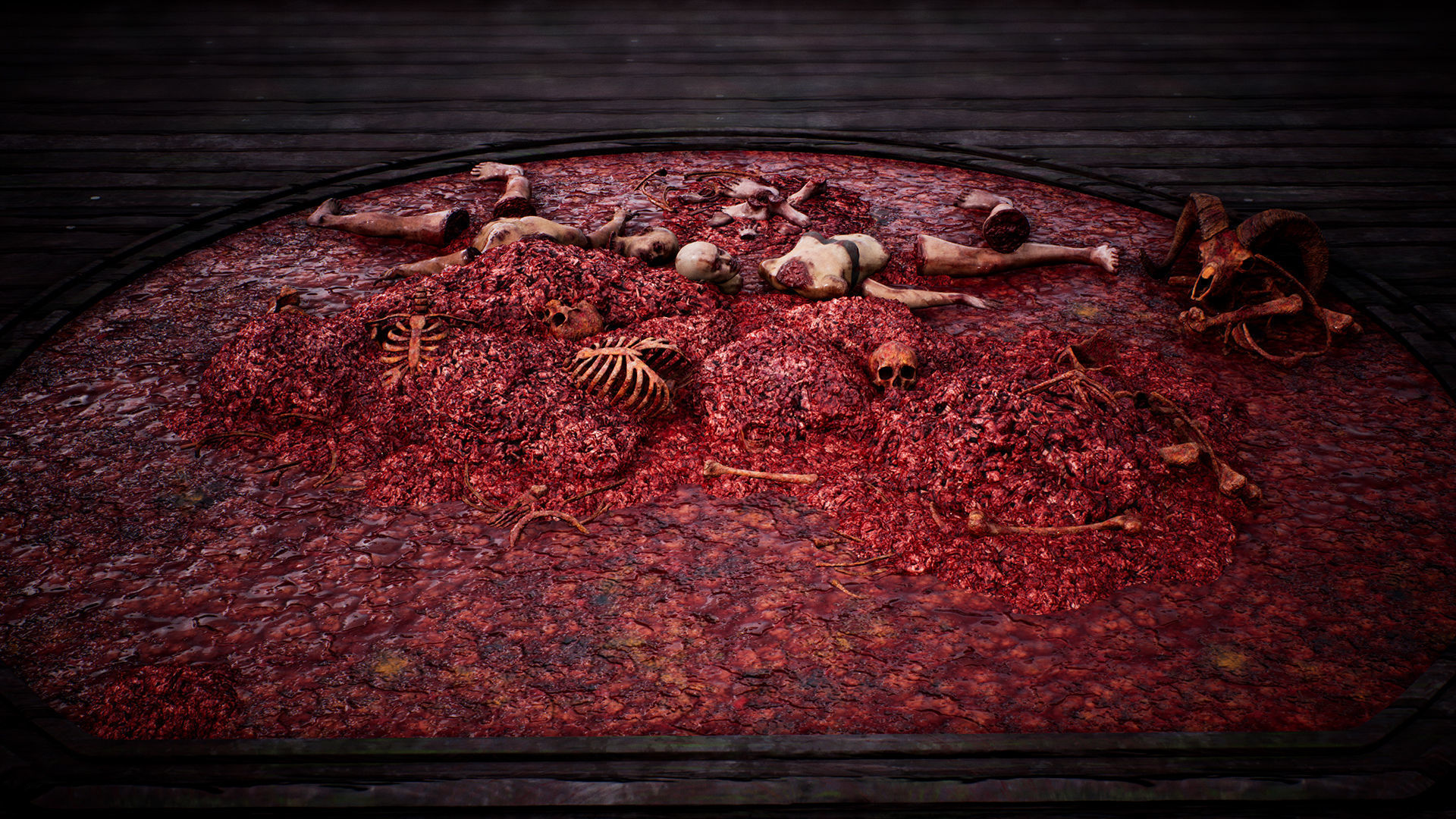 Mega body and bones parts with skulls collection Low-poly 3D model_9